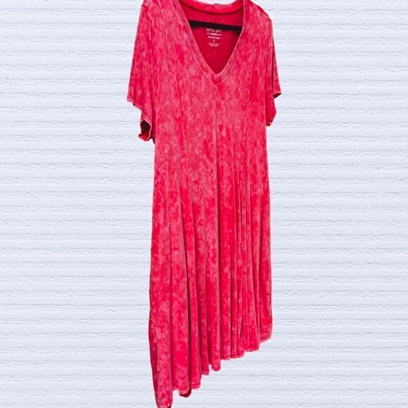 TORRID Plus Size Mini Super soft V-Neck Trapeze Dress. - Picture 2 of 16